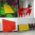 میز پلاستیکی پایه فلزی تاشو مستطیلی کد 333